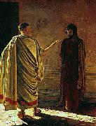 Nikolaj Nikolajewitsch Ge What is truth, Christ and Pilate France oil painting artist